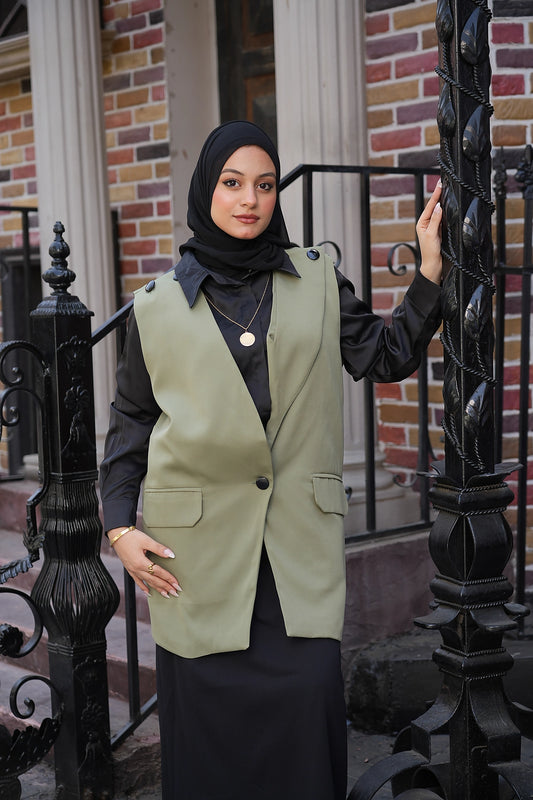 The duo-loom Olive vest