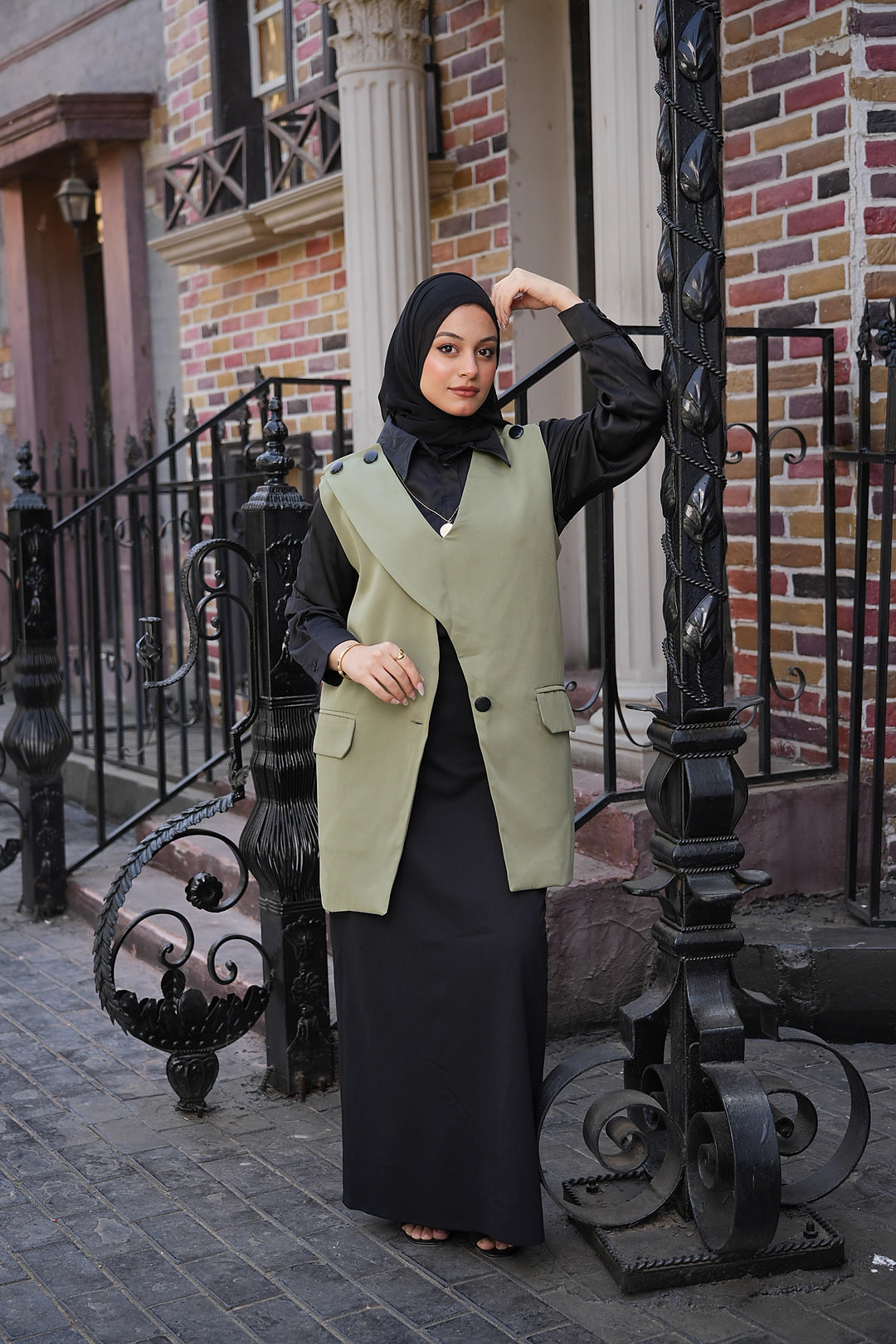 The duo-loom Olive vest
