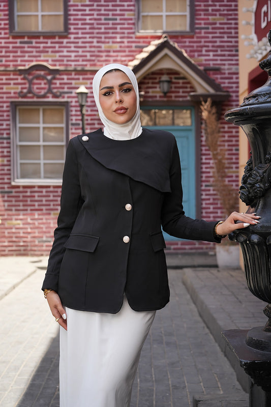 Royal curve black blazer