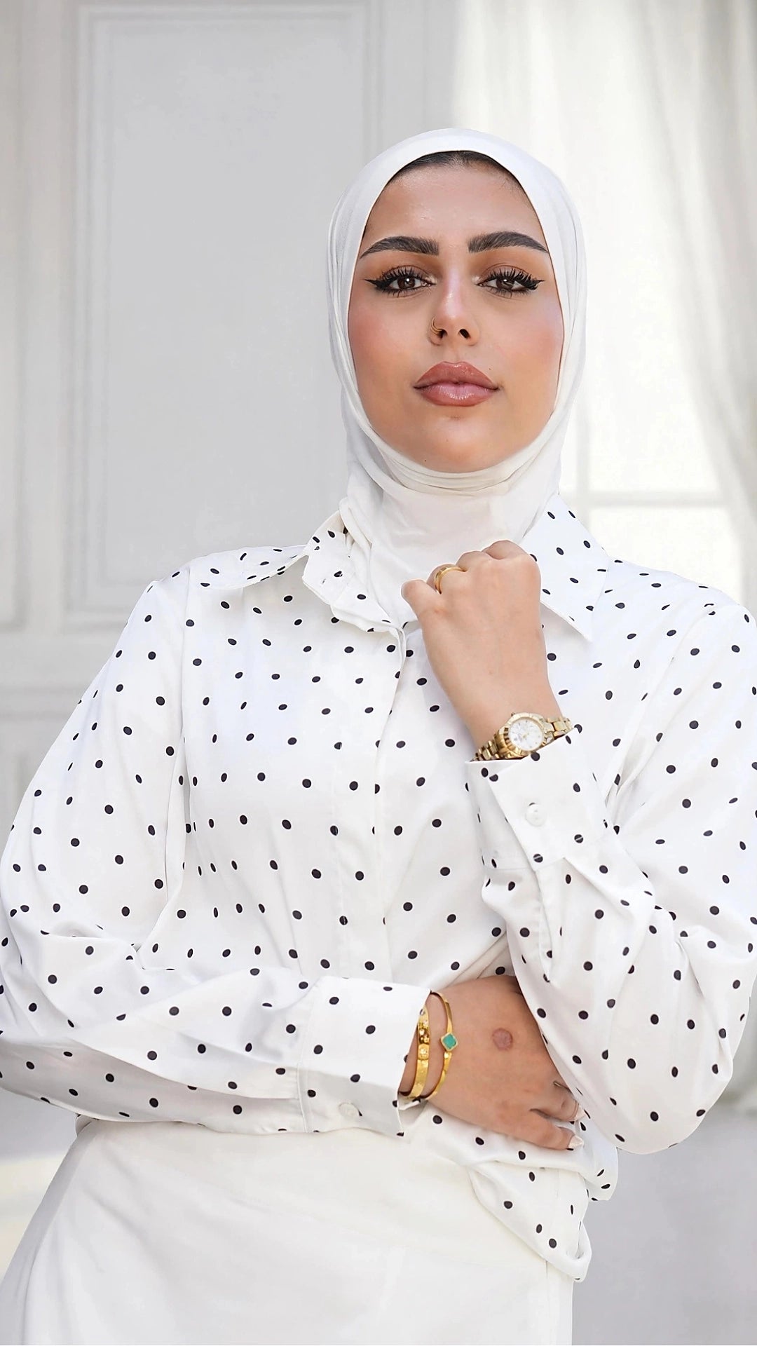 Polka-dot white Shirt