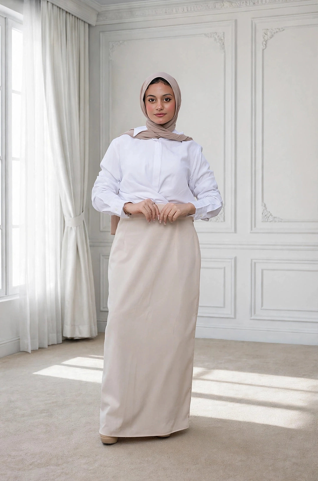 Breathable white cotton Shirt