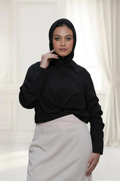 Breathable black cotton Shirt